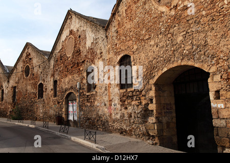 Die venezianischen Arsenali (Ta Neoria) in Hanea (Chania) auf Kreta, Griechenland. Stockfoto