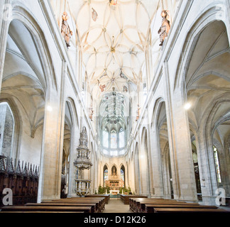 Gewölbe der St. Barbara Kirche, Kutná Hora, Tschechische Republik. Stockfoto