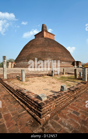 Jetavanaramaya Dagoba. Antike Stadt Anuradhapura. Sri Lanka Stockfoto