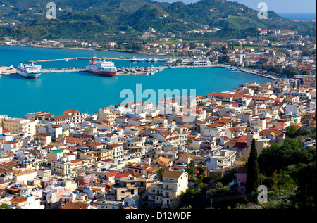 Zakynthos Insel am Ionio Meer in Griechenland. Blick vom Mpochali-Hügel Stockfoto