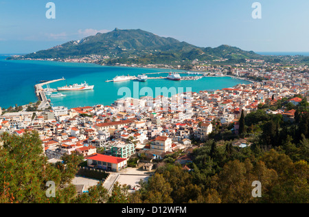 Zakynthos Insel am Ionio Meer in Griechenland. Blick vom Mpochali-Hügel Stockfoto