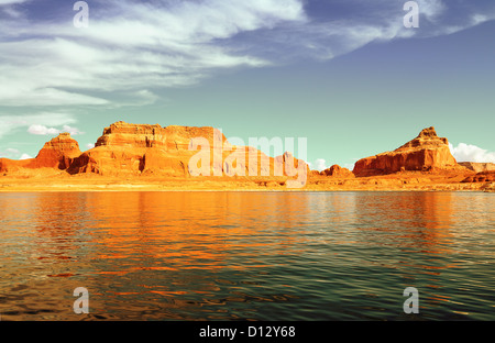 Lake Powell und Glen Canyon, Arizona und Utah, USA Stockfoto