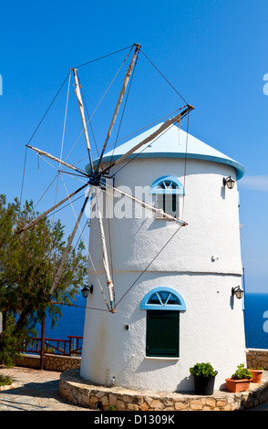 Traditionelle Windmühle auf der Insel Zakynthos in Griechenland Stockfoto