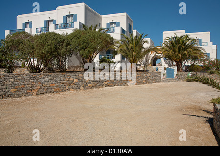 Schinoussa, Schoinoussa, Schoinoussa, Schinousa, Схинуса, 斯希努薩島, kleinen Kykladen, Ägäis, Griechenland, Hotel Iliovasilema Stockfoto