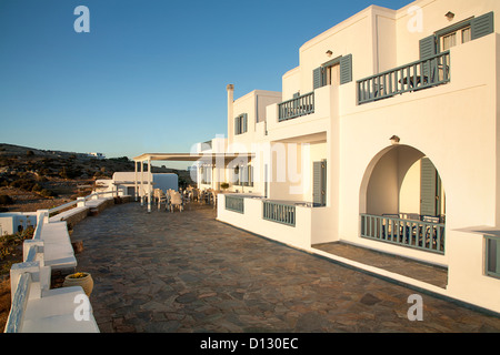 Schinoussa, Schoinoussa, Schoinoussa, Schinousa, Схинуса, 斯希努薩島, kleinen Kykladen, Ägäis, Griechenland, Hotel Iliovasilema Stockfoto