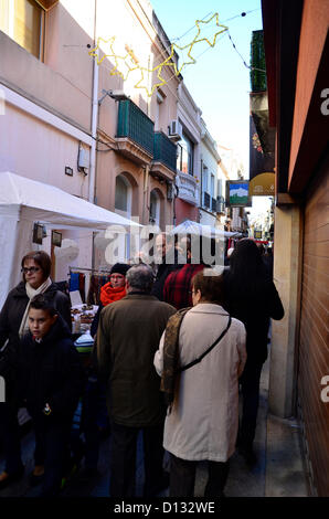 Barcelona, Spanien. 6. Dezember 2012. Starten Sie heute 6. Dezember Fair der Unbefleckten Empfängnis, in Sant Boi de Llobregat, in der Nähe von Barcelona. Es wird erwartet, um die 250.000 Menschen heute bis zum 8. Dezember. Es ist ein Handel, Viehzucht, Handwerk, Lebensmittel, landwirtschaftliche... Bildnachweis: Fco Javier Rivas Martín / Alamy Live News Stockfoto