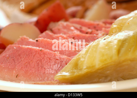 Hausgemachte corned Beef und Kohl Abendessen Stockfoto