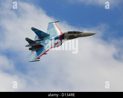 Russischen Luft-Kämpfer Su-27 bei militärischen show Stockfoto