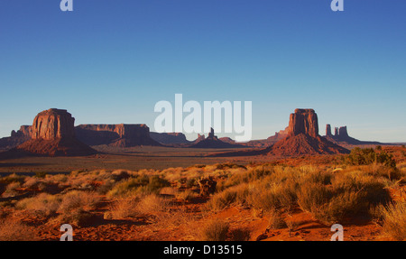 Monument Valley-Sonnenuntergang Stockfoto