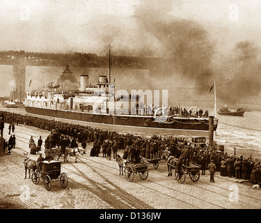 HMS Victoria Newcastle Upon Tyne Kai viktorianischen Zeit Stockfoto