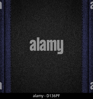 schwarzer Wolle Hintergrund mit Nähten am Rande oder grau Leinwand Textur Stockfoto