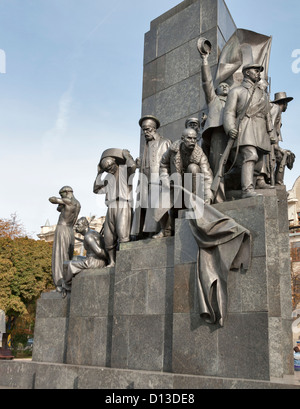Sockel des Denkmals zu Taras Schewtschenko, berühmte Dichter und Schriftsteller in Charkow, Ukraine. Im Jahre 1935 gebaut. Stockfoto