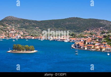 Vathi-Bucht am Ithaki Insel in Griechenland Stockfoto