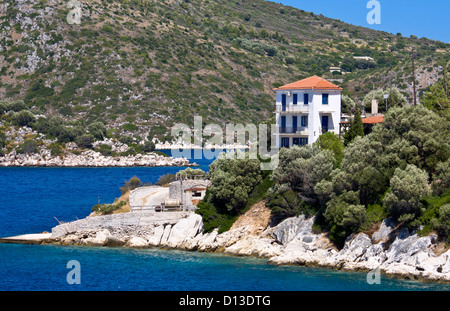 Griechische traditionelle Haus am Ithaki Insel Griechenlands Stockfoto