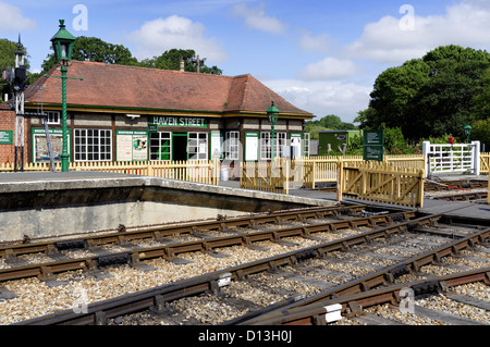 Bahnhof, Havenstreet Steam Railway, Isle of Wight, GB, GB. Stockfoto