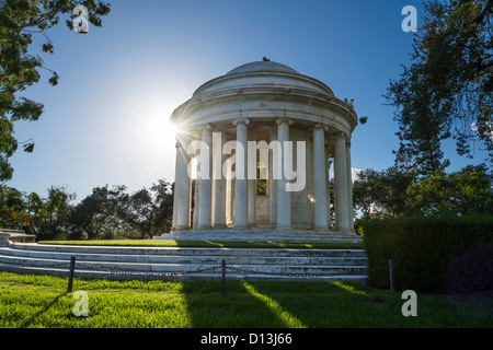 Die beeindruckenden Mausoleum von Henry und Arabella Huntington mit Blick auf die Gärten. Stockfoto