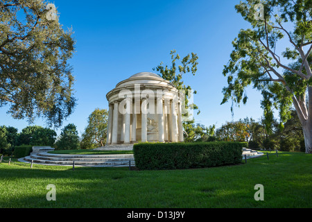 Die beeindruckenden Mausoleum von Henry und Arabella Huntington mit Blick auf die Gärten. Stockfoto