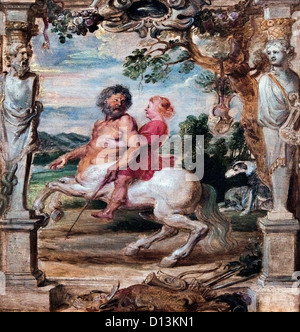 Achilles von der Zentaur Chiron Ilias Mykene Griechisch Griechenland Peter Paul Rubens 1577 - 1640 Belgien belgische erzogen Stockfoto