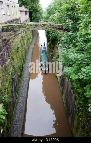 Grün Narrowboat Chalico Navigation Shropshire Union Canal Stockfoto