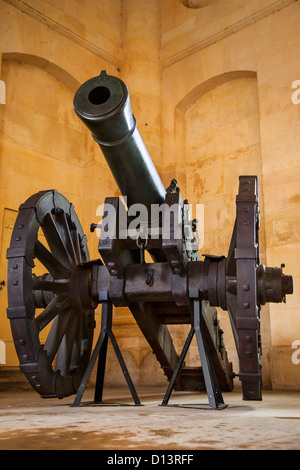 Kanone am Eingang zum Musee d l'Armee, Paris Frankreich Stockfoto