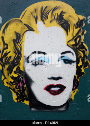 Marilyn Monroe Graffiti auf der Berliner Mauer Berlin Deutschland Stockfoto