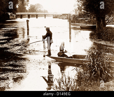 Pangbourne Whitchurch Brücke viktorianischen Zeit Stockfoto