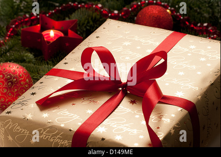 Weihnachtsgeschenk. Stockfoto