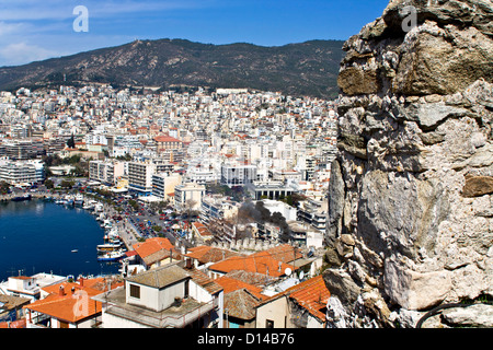 Stadt Kavala in Griechenland (Sommer-Resort-Platz) Stockfoto