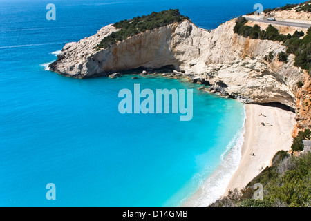 Porto Katsiki Strand von Lefkada Insel in Griechenland Stockfoto