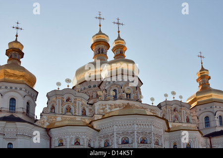 Uspenskij-Kathedrale in Pechersk Lavra Kloster in Kiew, Ukraine. Stockfoto