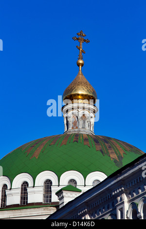 Kuppel des Refektoriums Kirche in Pechersk Lavra Höhle Kloster in Kiew, Ukraine. UNESCO-Welterbe. Stockfoto