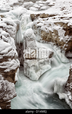 Sunwapta Falls im kanadischen Jasper Nationalpark Stockfoto