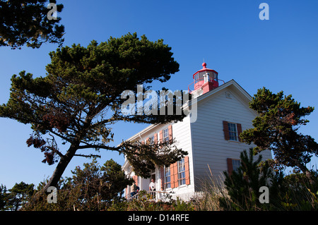 Yaquina Bay Leuchtturm am Bandon am Meer in Oregon USA Stockfoto