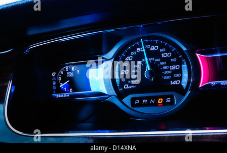 Detail des Tachos Stockfoto