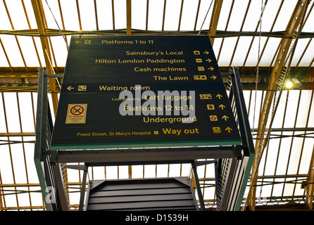 -Paddington Station-London (Vereinigtes Königreich). Stockfoto