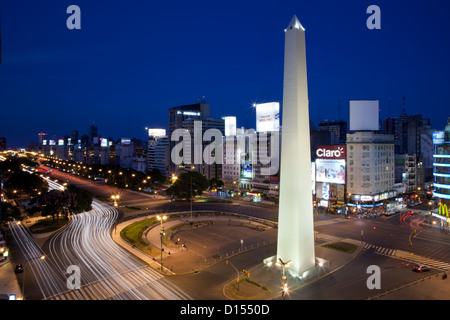 Avenida 9 de Julio in Buenos Aires Stockfoto