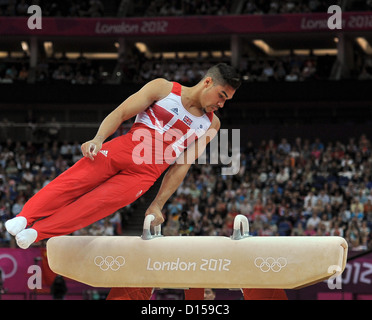 Louis Smith (GBR, Großbritannien). Individuelle Gymnastik Stockfoto