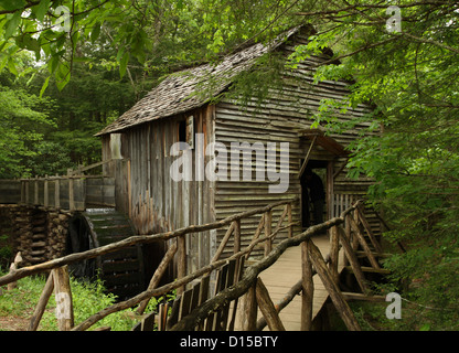 Kabel-Mühle in Cades Cove, Great Smoky Mountains Nationalpark. Townsend, Tennessee, USA. Stockfoto