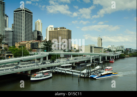 Fähren-Anlegestelle am Brisbane River in Brisbane, Queensland, Australien Stockfoto