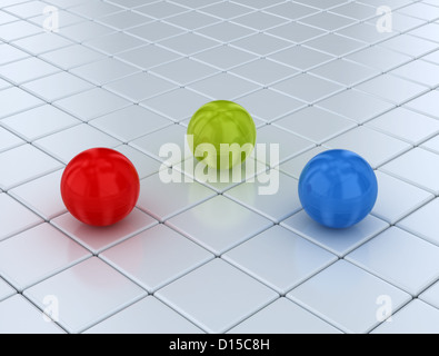 RGB-Farbe 3D-Kugeln Stockfoto