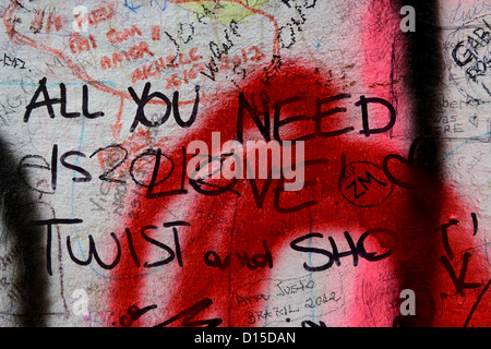 Graffiti in den Abbey Road Studios - London, England Stockfoto