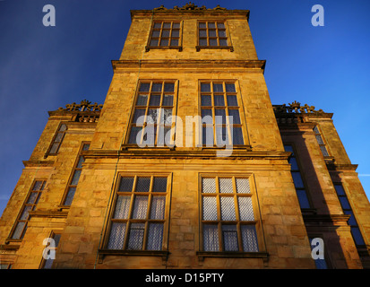 Hardwick Hall, elisabethanischen Landhaus, Doe Lea, Chesterfield, Derbyshire, England, UK. Farbe Stockfoto