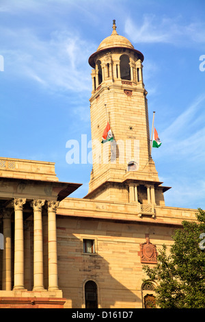 Ansicht von Nord-Block-Struktur im Zentrum von Delhi, Indien Stockfoto