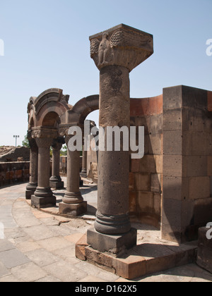 Zvartnots Kathedrale Ruinen Stockfoto