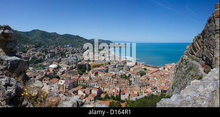 Cefalù-Panorama Stockfoto