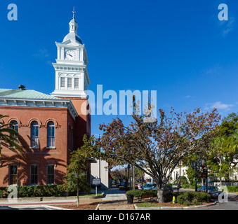 Historischen Nassau County Courthouse, Centre Street (die Hauptstraße) in der Innenstadt von Fernandina Beach, Amelia Island, Florida, USA Stockfoto