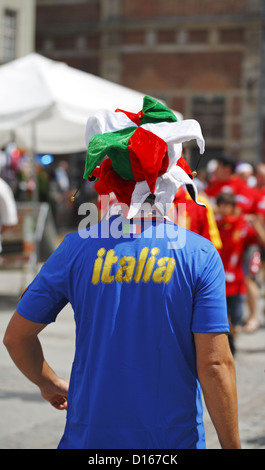 Italienische Fußball-Fan, Danzig, Euro 2012, Polen Stockfoto