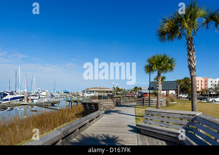 Die Uferpromenade in historischen Fernandina Beach, Amelia Island, Florida, USA Stockfoto