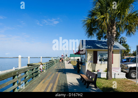 Die Uferpromenade in historischen Fernandina Beach, Amelia Island, Florida, USA Stockfoto