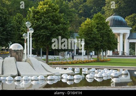 Elk188-2547 Tschechien, Marianske Lazne, Spa-Bereich, Stadtpark mit Singenden Fontäne Stockfoto